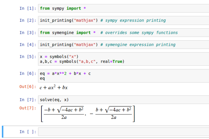 Sympy symbols